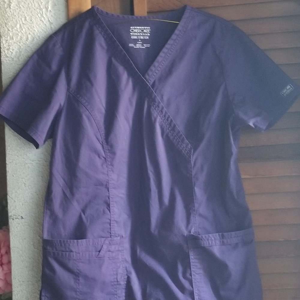 Womans Authentic Cherokee workwear core stretchscrub top